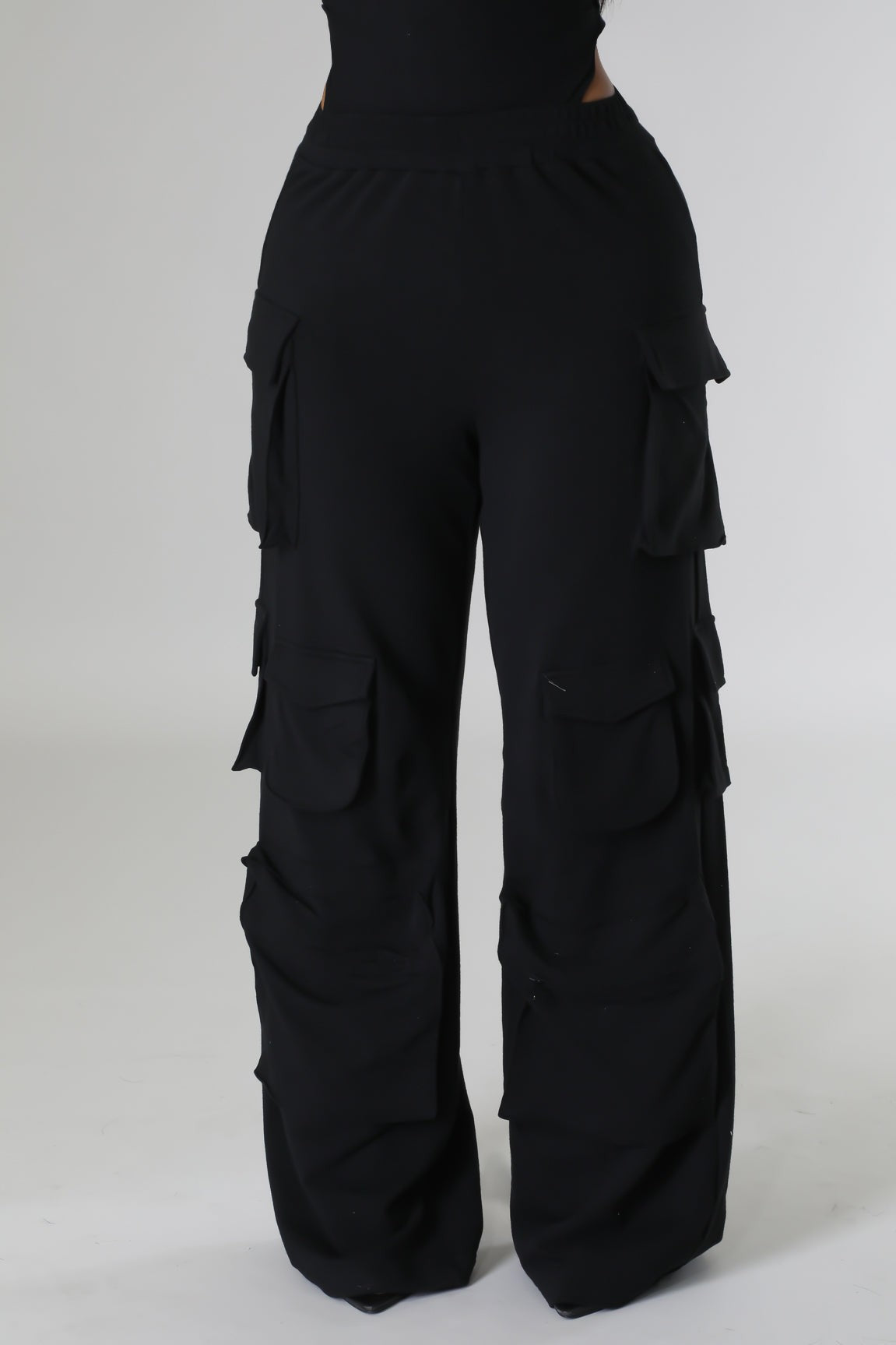 Jersey Cargo Pants (Black)