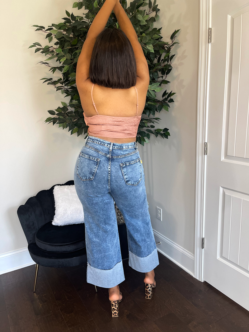 Satin Tie Statement Crop