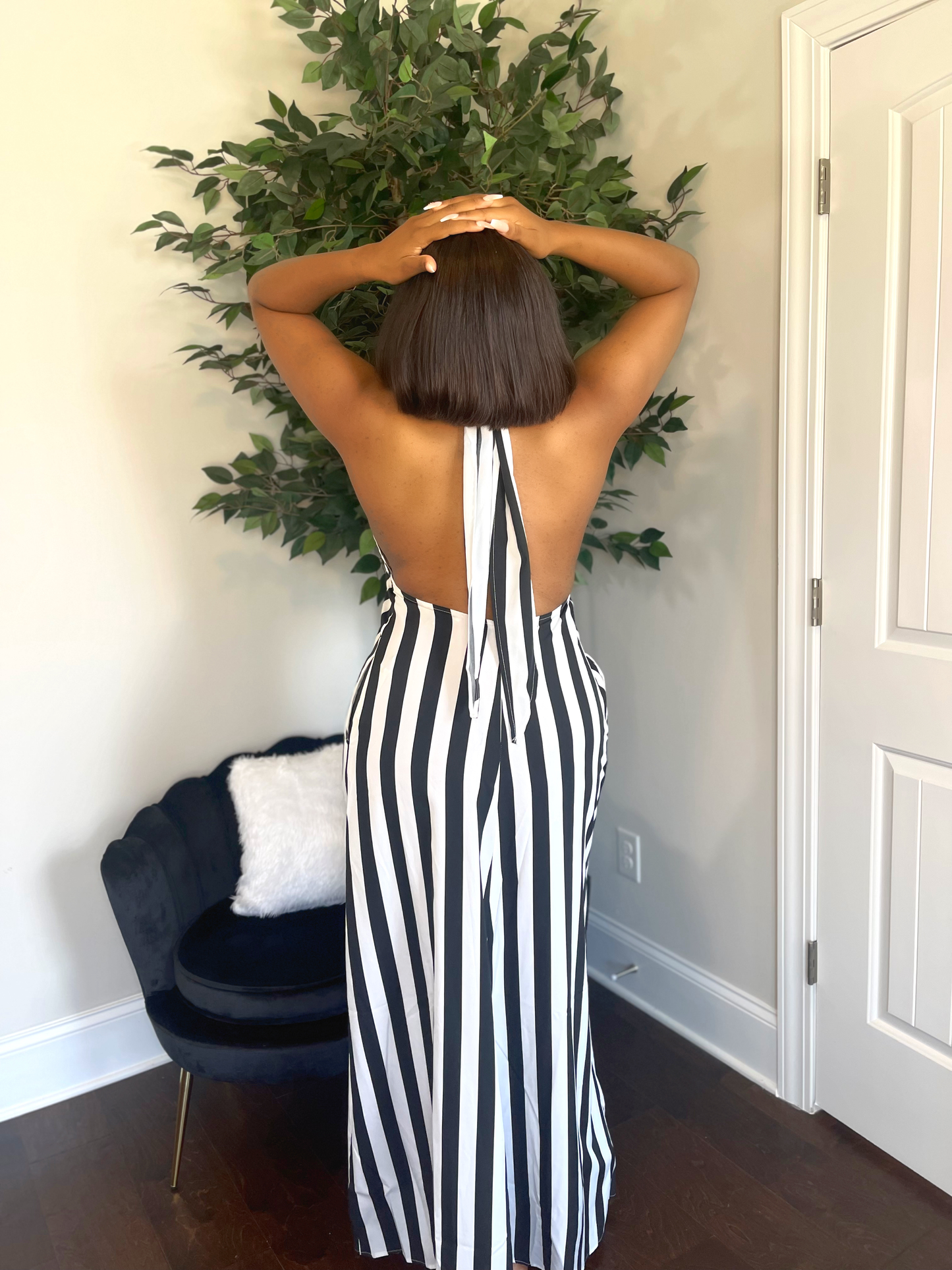 Stripe Me Halter Dress