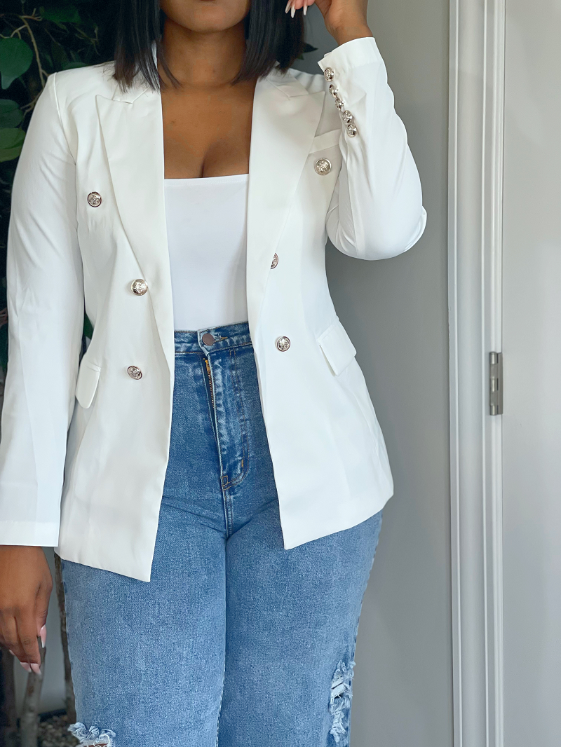 Luxe White Blazer