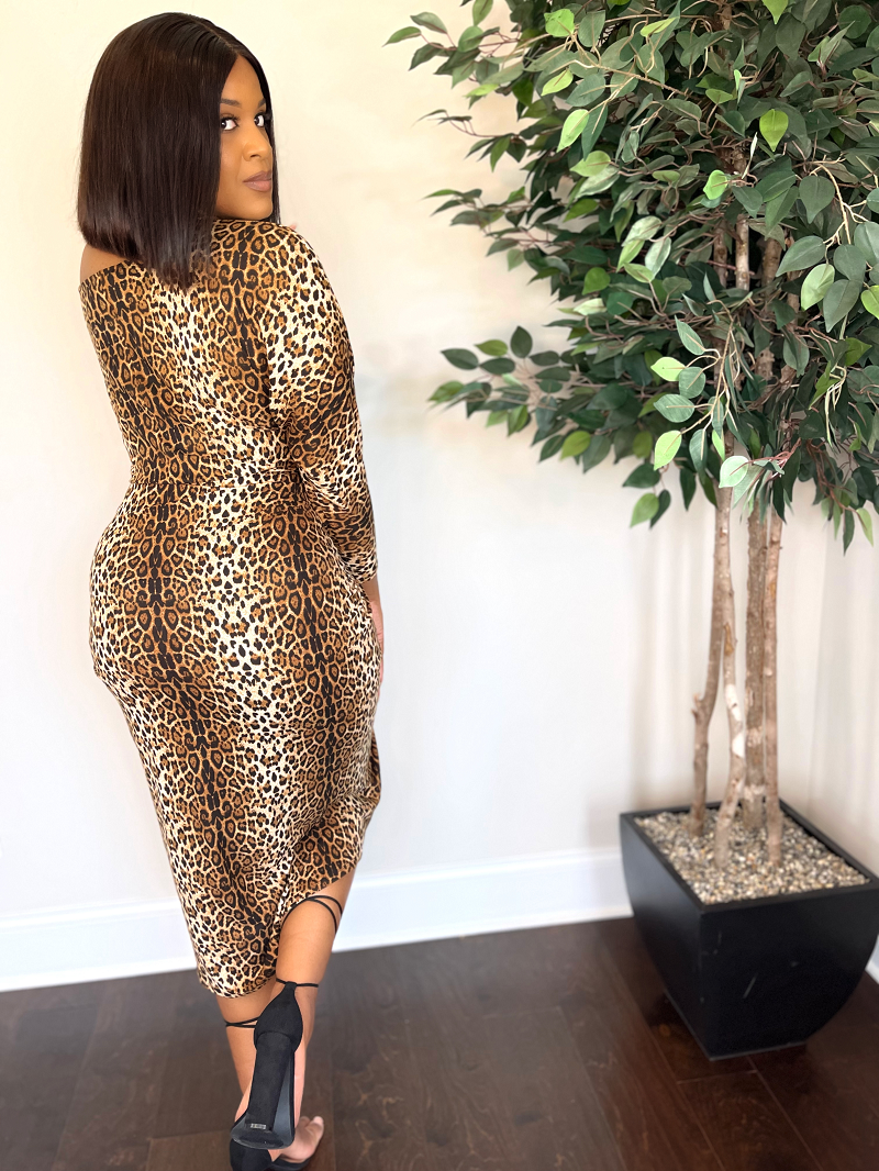 Leopard Venetian Dress